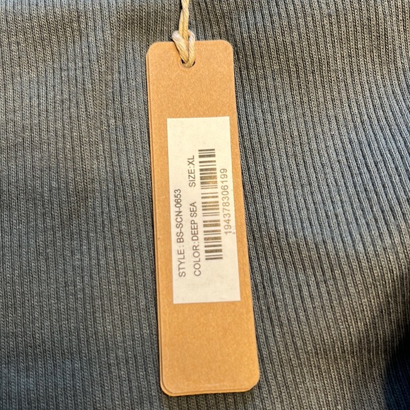 NWT SKIMS Cotton Rib Bodysuit Deep Sea Teal New XL - Picture 5 of 6